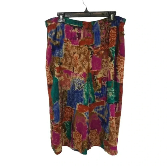 {Jo Hardin} Vintage Abstract Print Cullotes Pants - Picture 3 of 15